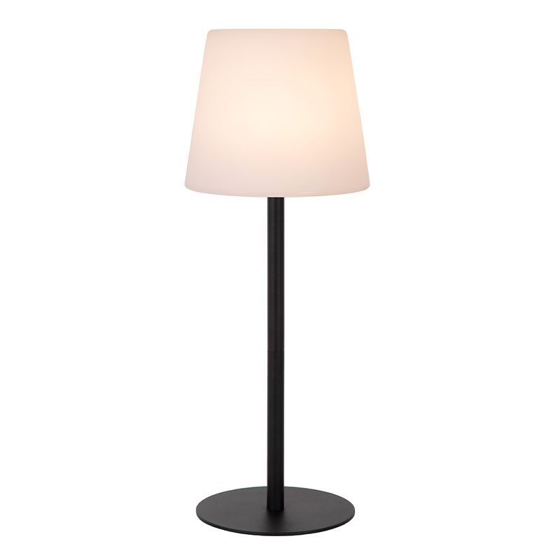 Černá nabíjecí venkovní stolní LED lampa moderní, Tyon, 2W, LED 2700 K, IP65, s dotykovým stmívačem