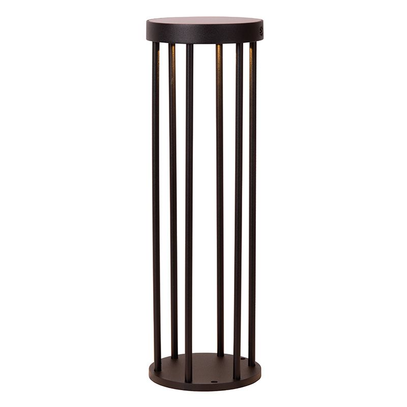 Černá solární venkovní lampa stojací moderní, Jackson, 2W, LED 2700 K, IP65, s 3stupňovým stmíváním