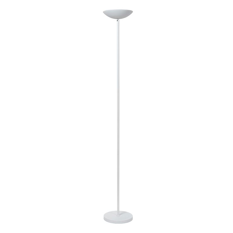 Bílá stojací čtecí lampa moderní, Zenith, 20W, LED 3000 K, s dotykovým stmívačem