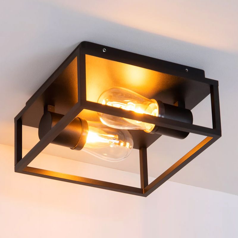 Černé stropní světlo moderní, Carlyn, IP54