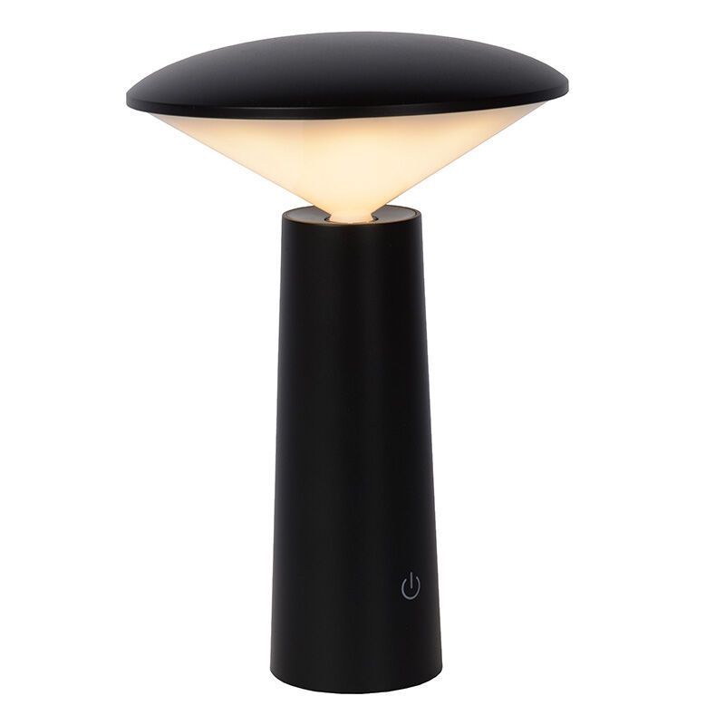 Černá venkovní stolní lampa moderní, Jive, 4W, LED nastavitelný od teplé po studenou bílou, IP44, s vypínačem