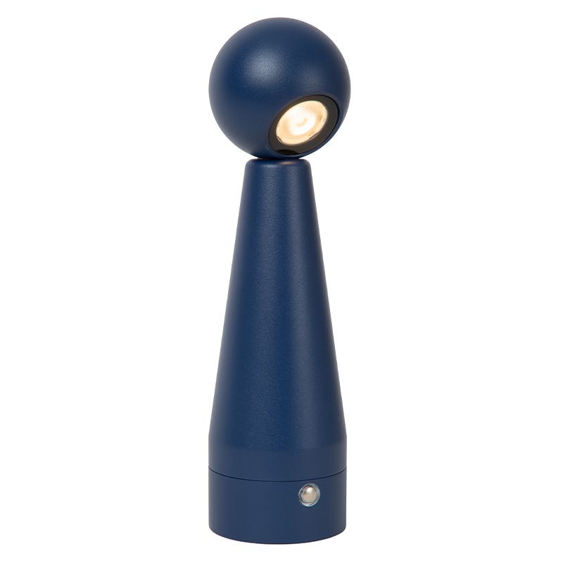Modrá nabíjecí stolní lampa moderní, Ipsos, 3W, LED dim to warm, s dotykovým stmívačem Modrá nabíjecí stolní lampa moderní, Ipsos, 3W, LED dim to warm, s dotykovým stmívačem