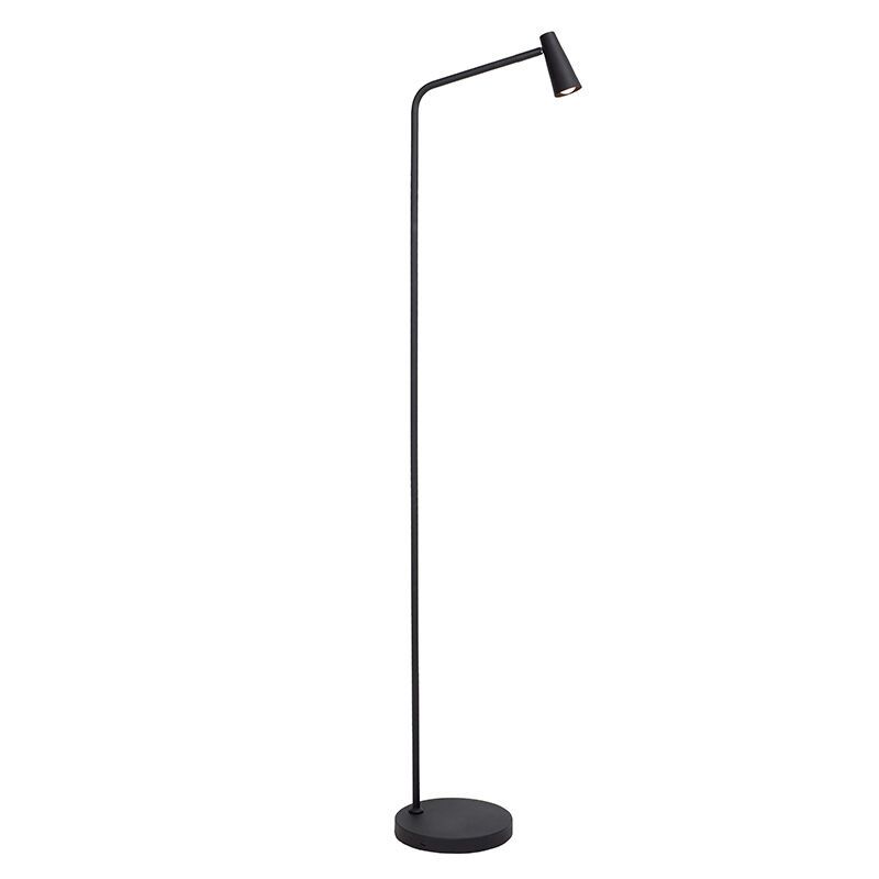 Černá nabíjecí stojací lampa moderní, Stirling, 3W, LED 2700 K, s dotykovým stmívačem