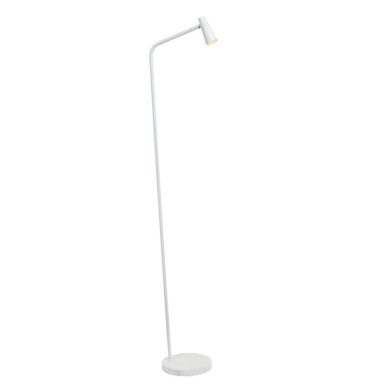 Bílá nabíjecí stojací lampa moderní, Stirling, 3W, LED 2700 K, s dotykovým stmívačem