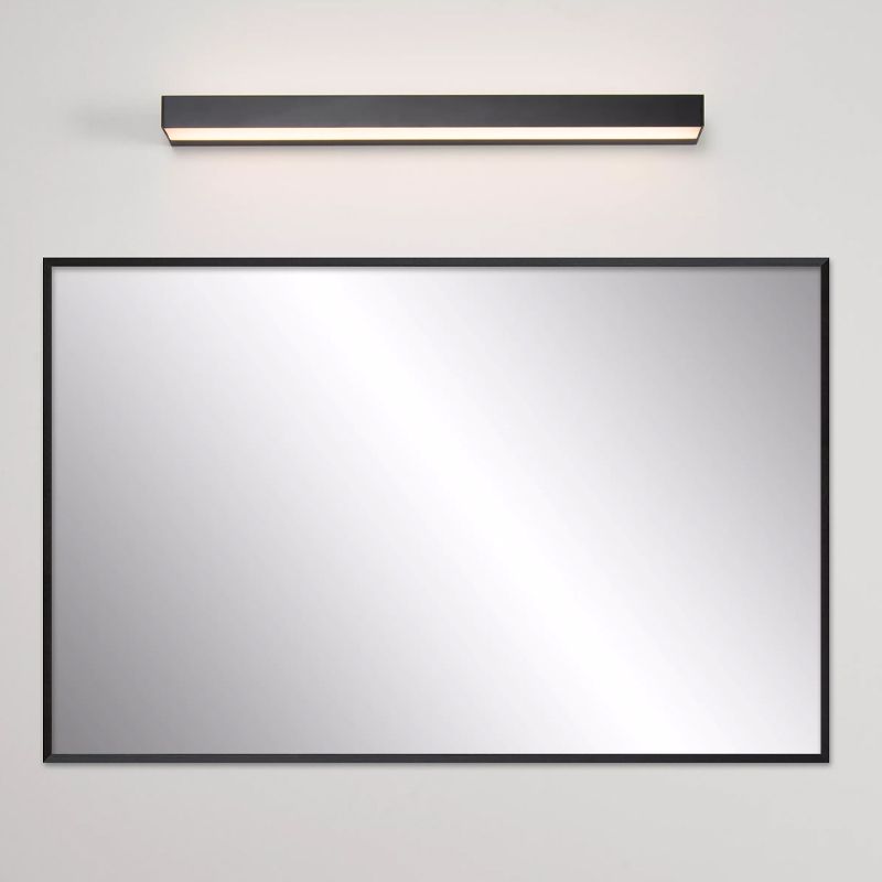 Černé nástěnné světlo do koupelny moderní, Alexa, 8W, LED 3000 K, IP44