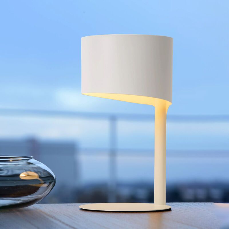 Bílá stolní lampa moderní, Knulle, s vypínačem