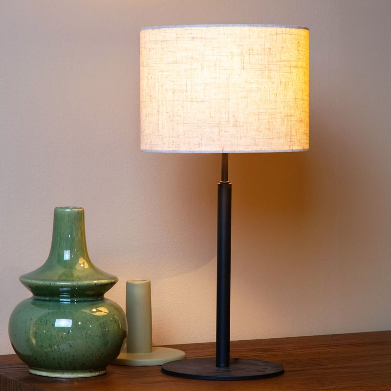 Béžová stolní lampa rustikální, Maya, s vypínačem