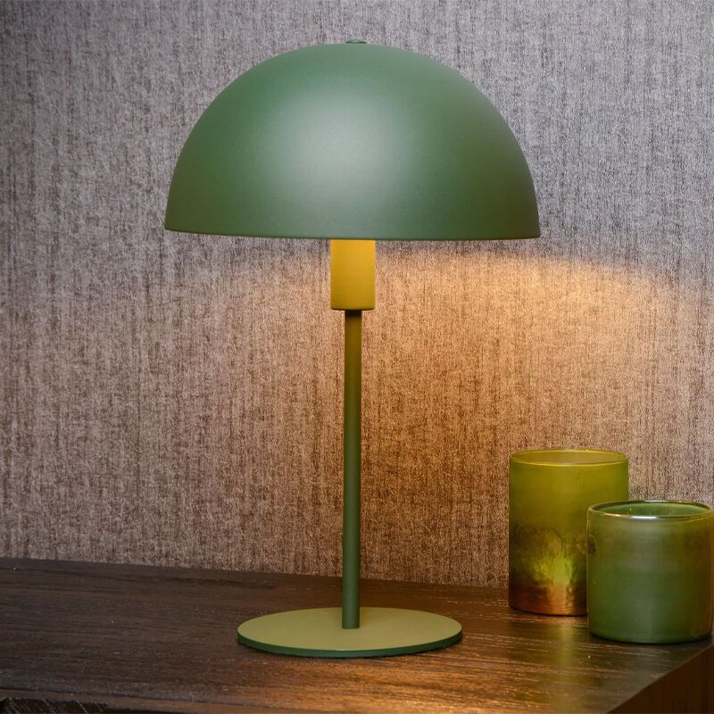 Zelená stolní lampa moderní, Siemon, s vypínačem