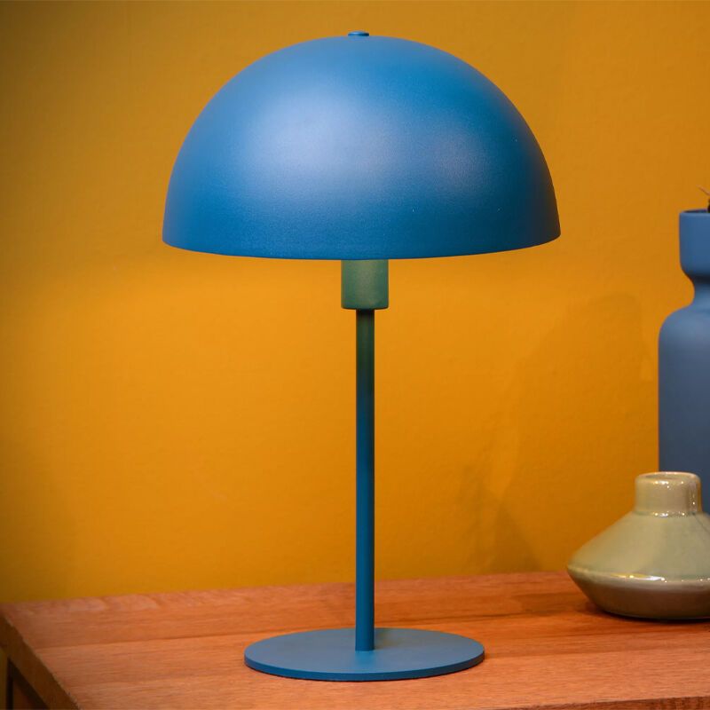 Modrá stolní lampa moderní, Siemon, s vypínačem Modrá stolní lampa moderní, Siemon, s vypínačem