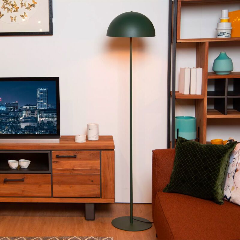Zelená stojací lampa moderní, Siemon, s vypínačem