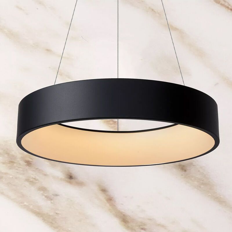 Černé závěsné světlo moderní, Talowe, 39W, LED 3000 K