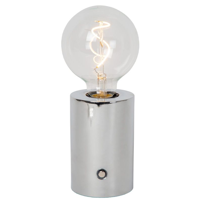 Chromová nabíjecí stolní lampa moderní, Vivo, s dotykovým stmívačem Chromová nabíjecí stolní lampa moderní, Vivo, s dotykovým stmívačem
