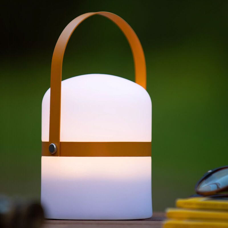 Bílá venkovní stolní lampa moderní, Little Joe, 3W, LED 2700 K, IP44, s vypínačem