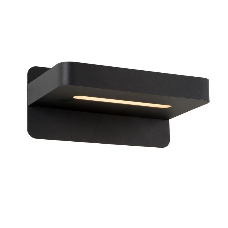 Černé nástěnné světlo moderní, Atkin, 5W, LED 2700 K, s vypínačem