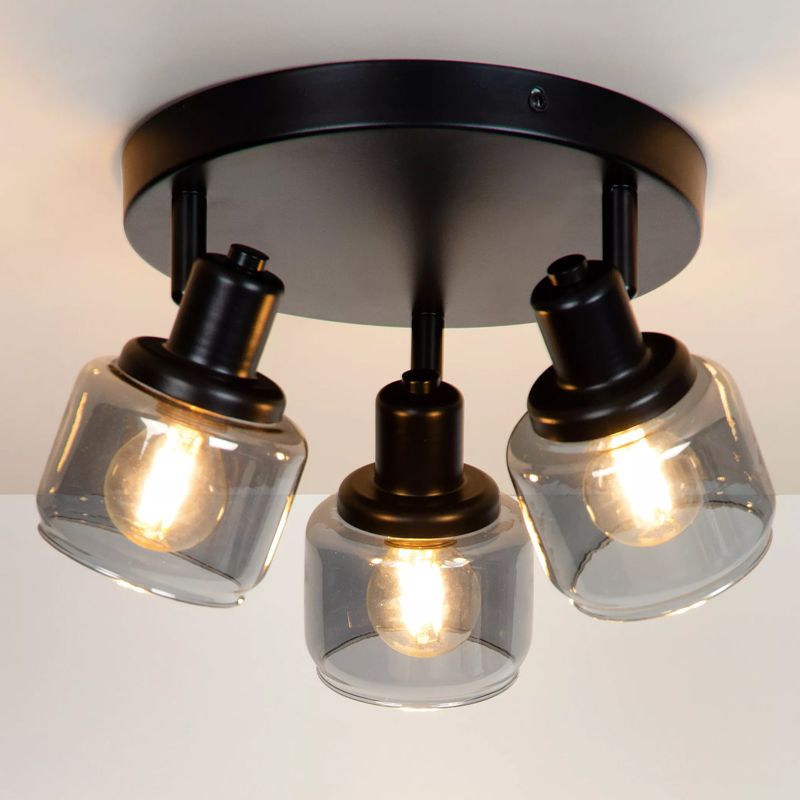 Černé stropní bodové světlo klasické, Bjorn