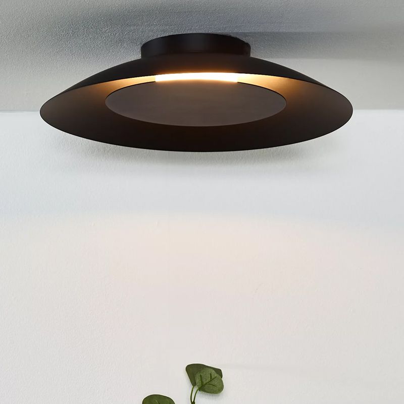 Černé stropní světlo moderní, Foskal, 12W, LED 2700 K