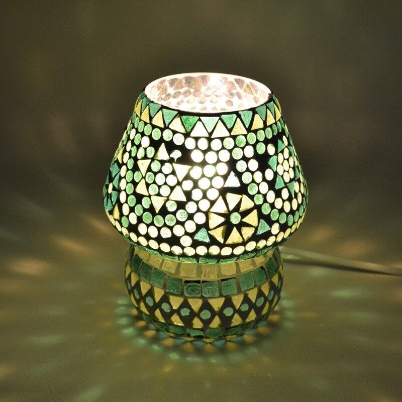 Orientální stolní lampa zelená, Rachel