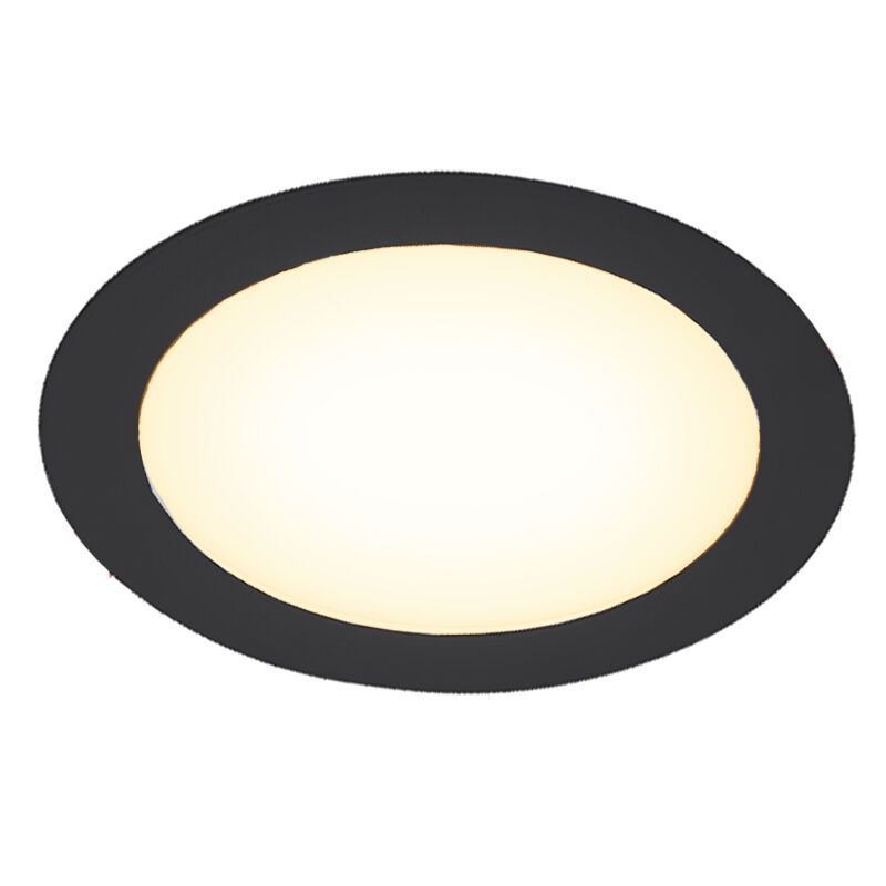 Černý downlight hliníkový, Umbriel, 9W, LED 3000 K, IP44