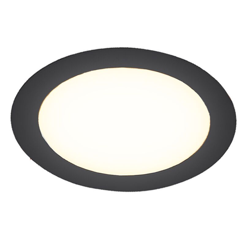 Černý downlight hliníkový, Umbriel, 12W, LED 4000 K, IP44