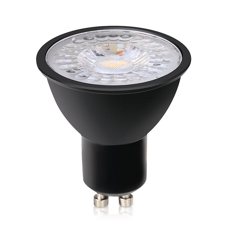 Stmívatelná LED žárovka GU10 Antonie, černá, 3W, 3000K