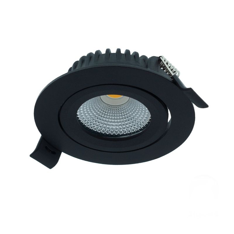 Černý downlight hliníkový, Wimke, 5W, LED RGBW, IP54