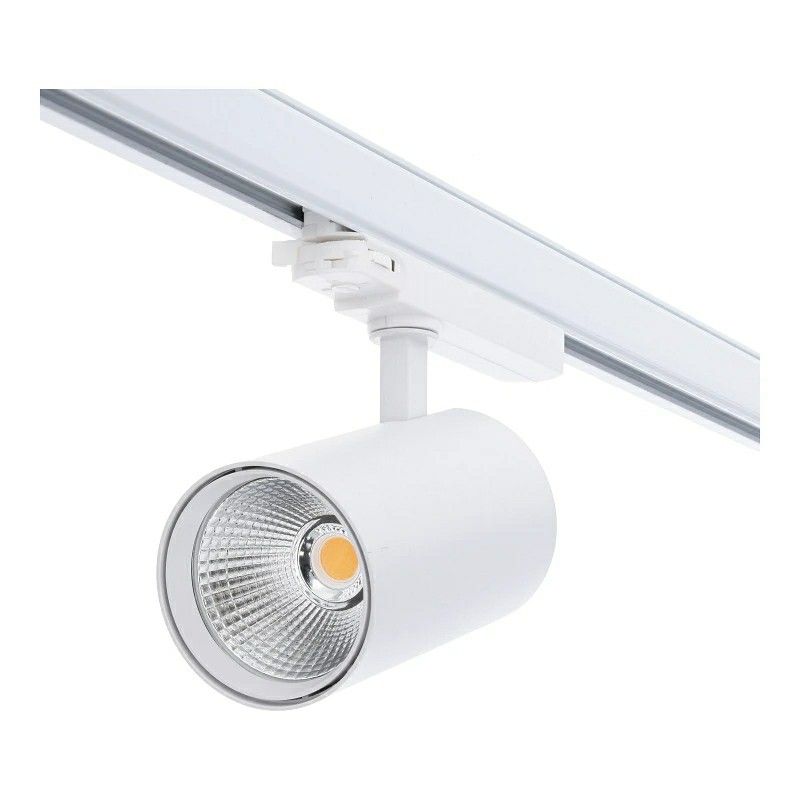 Bílé třífázové hliníkové bodové světlo, Rozina, 10W/20W/30W, bílý LED vypínač Bílé třífázové hliníkové bodové světlo, Rozina, 10W/20W/30W, bílý LED vypínač