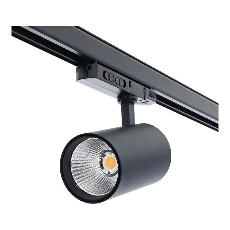 Černé třífázové hliníkové bodové světlo, Rozina, 10W/20W/30W, bílý LED vypínač