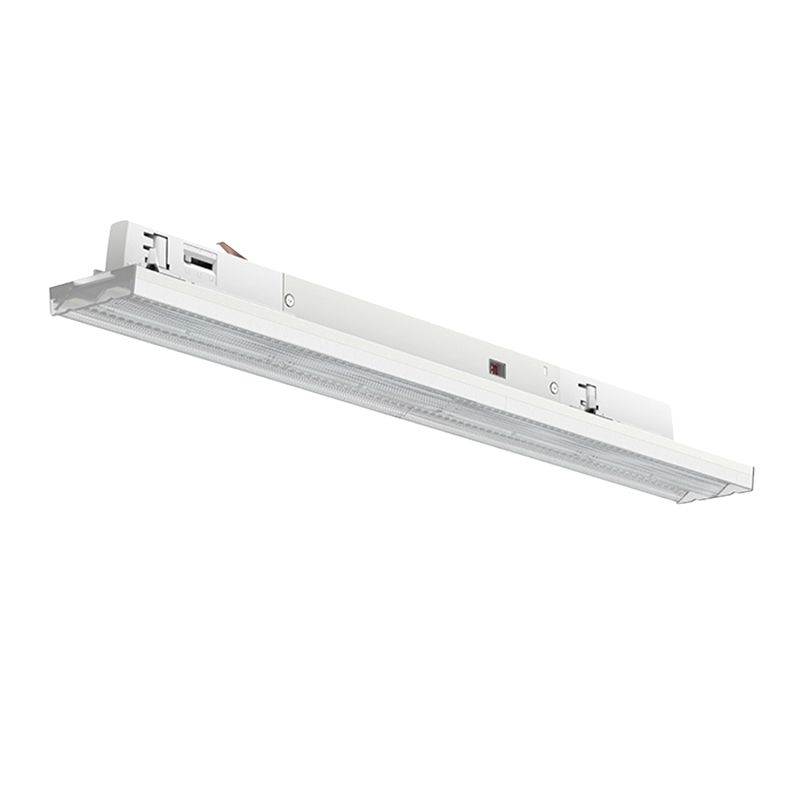 Bílé třífázové svítidlo do kolejnice Tora, 12W/16W/20W/24W, bílý vypínač, 60 cm, Pro