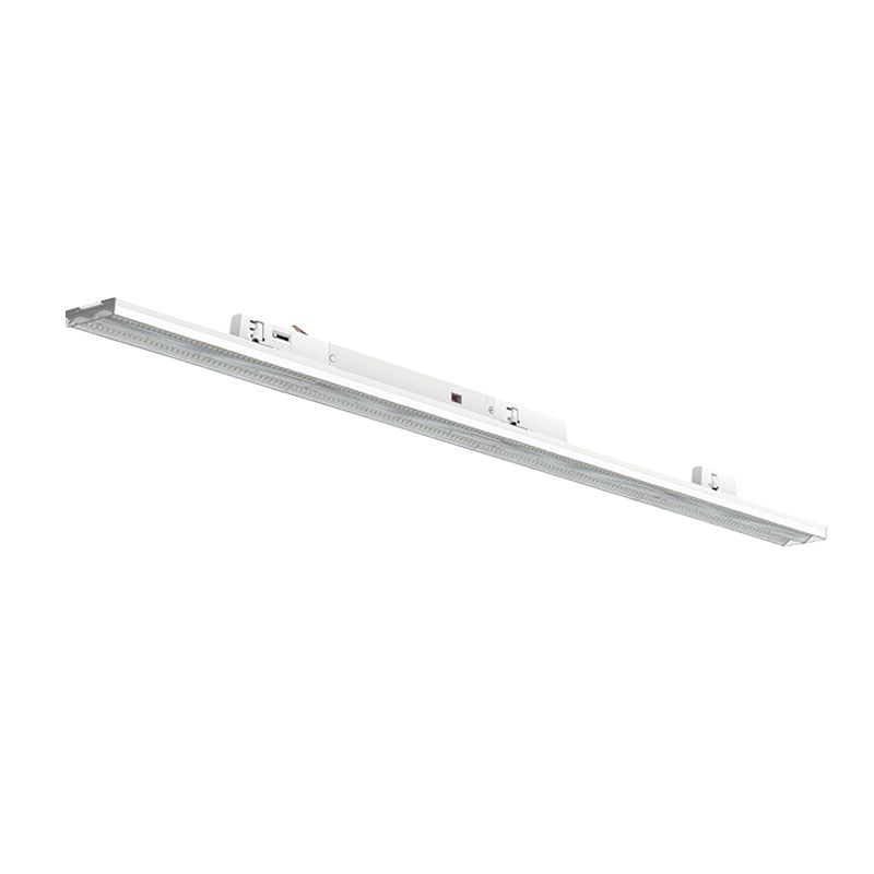 Bílé třífázové svítidlo do kolejnice Tora, 27W/32W/37W/42W, bílý vypínač, 120 cm, Pro