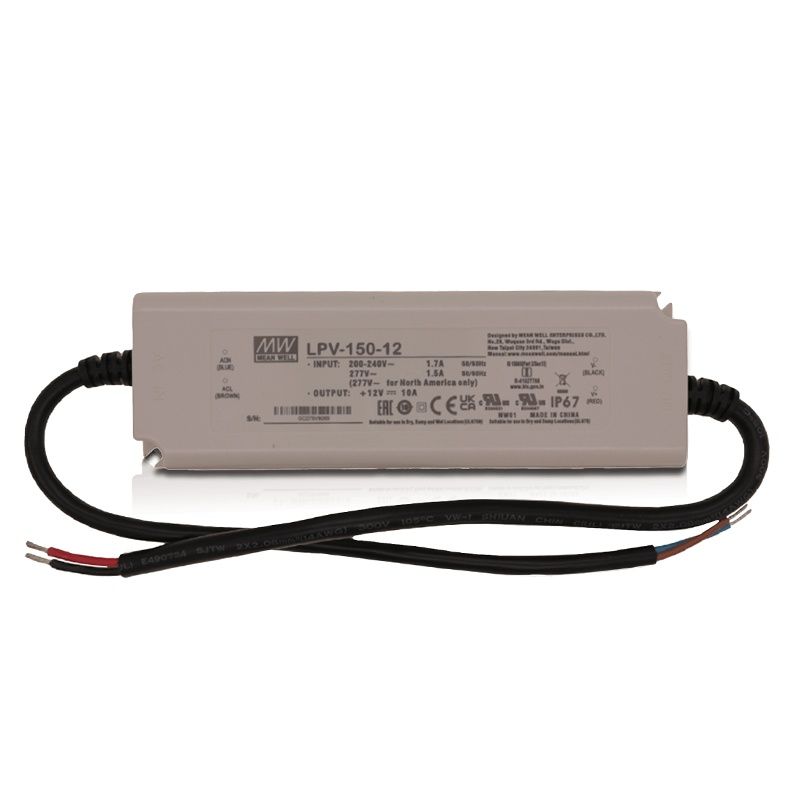 12V LED ovladač MeanWell, 150W, IP67 12V LED ovladač MeanWell, 150W, IP67