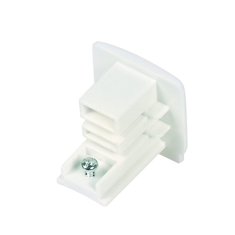 Koncová krytka pro třífázové osvětlení kolejnice, bílá, Pro