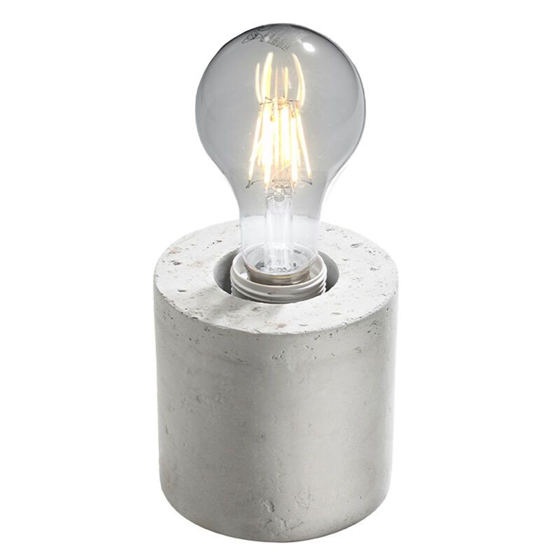 Betonová stolní lampa bez stínidla šedá, Anela