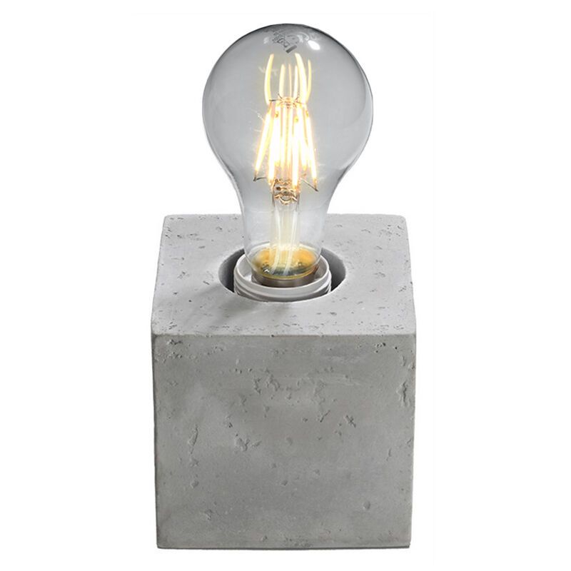 Betonová stolní lampa bez stínidla šedá, Anniko