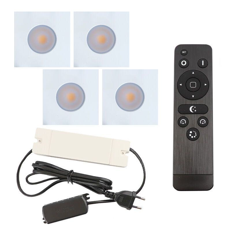 Hliníkové podhledové světlo na verandu bílé, Dico, 12W, LED 2700 K, IP65, s dálkovým ovládáním