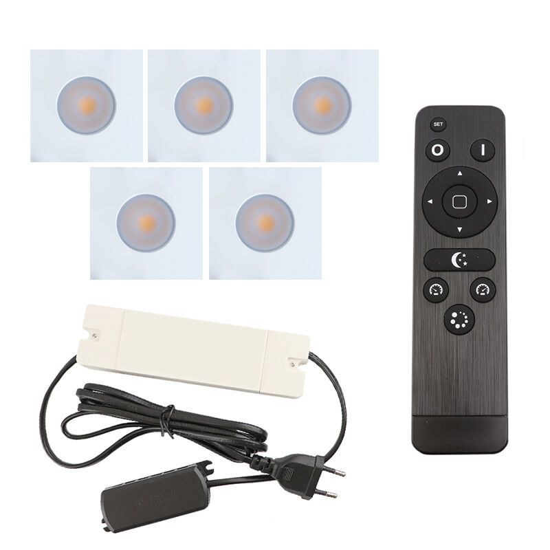 Hliníkové podhledové světlo na verandu bílé, Dico, 15W, LED 2700 K, IP65, s dálkovým ovládáním