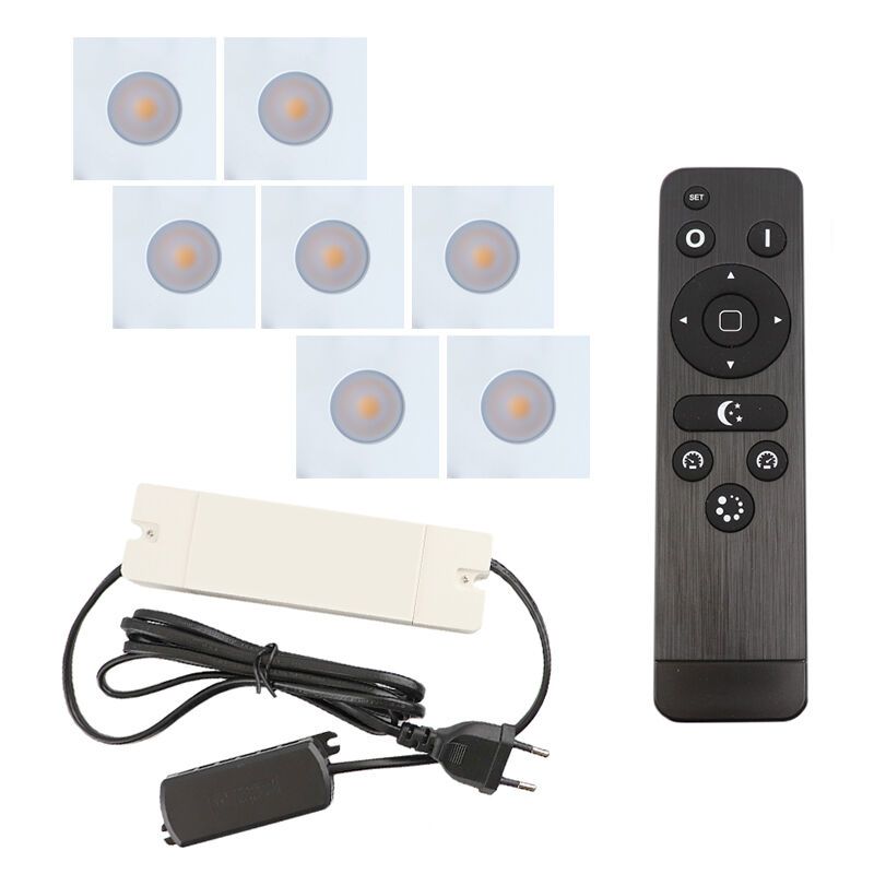 Hliníkové podhledové světlo na verandu bílé, Dico, 21W, LED 2700 K, IP65, s dálkovým ovládáním