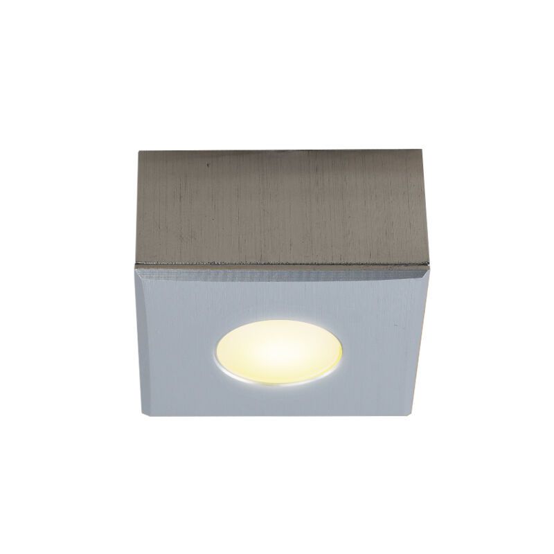 Hliníkové přisazené stropní svítidlo na verandu chromové, Fredo, 3W, LED 2700 K, IP44