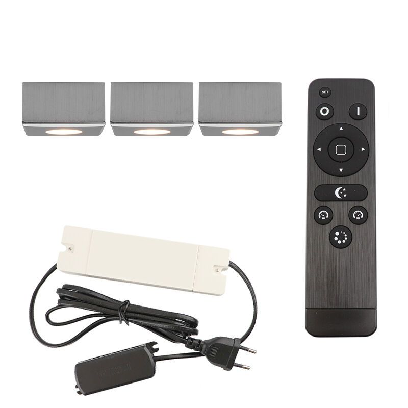 Hliníkové přisazené stropní svítidlo na verandu chromové, Fredo, 9W, LED 2700 K, IP44, s dálkovým ovládáním Hliníkové přisazené stropní svítidlo na verandu chromové, Fredo, 9W, LED 2700 K, IP44, s dálkovým ovládáním