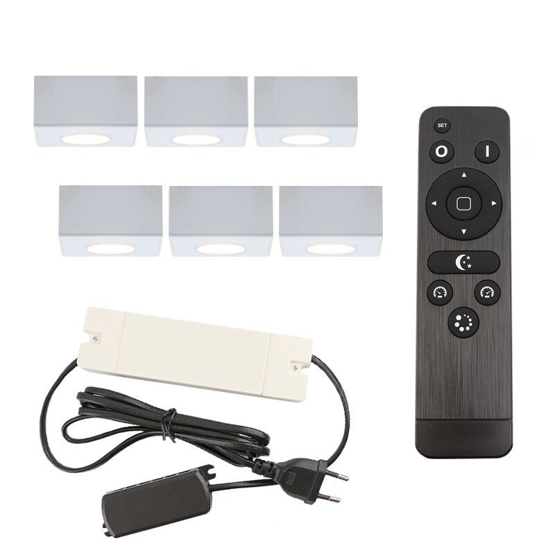 Hliníkové přisazené stropní svítidlo na verandu bílé, Fredo, 18W, LED 2700 K, IP44, s dálkovým ovládáním