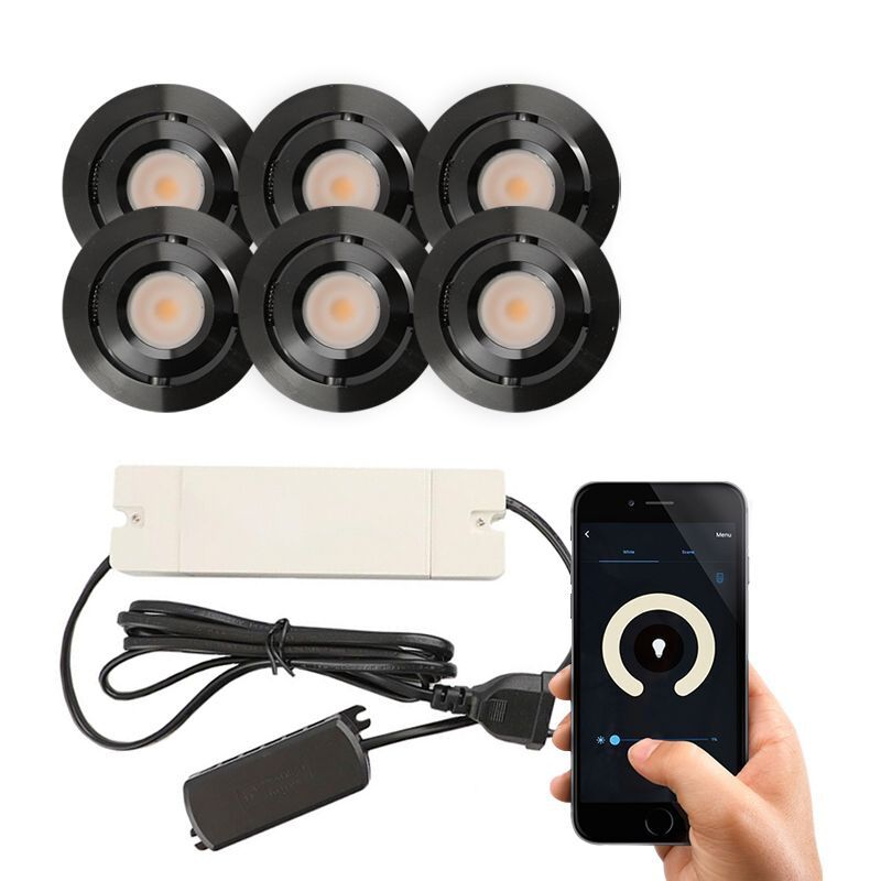 Hliníkové podhledové světlo na verandu černé, Rona, 3W, LED 2700 K, IP44