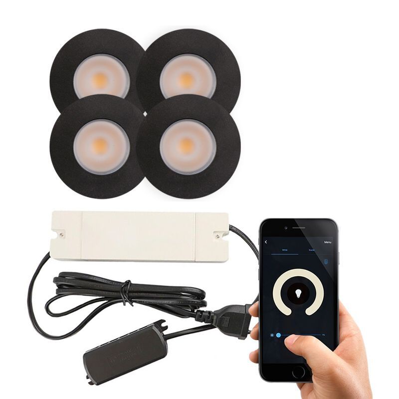 Hliníkové podhledové světlo na verandu černé, Dico, 3W, LED 2700 K, IP65