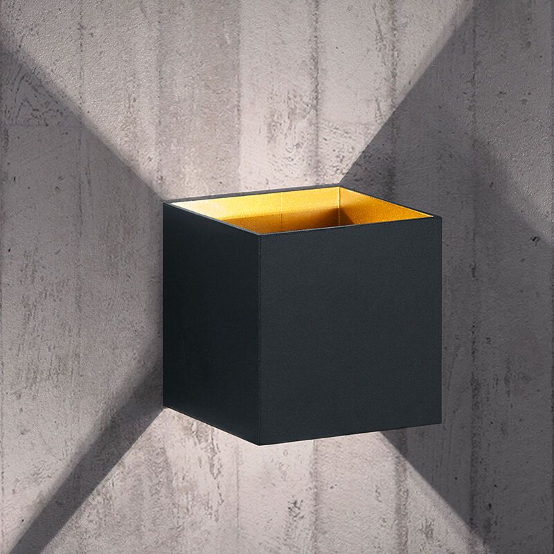 Černá lampa up down moderní, Eva, 4,3W, LED 3000 K