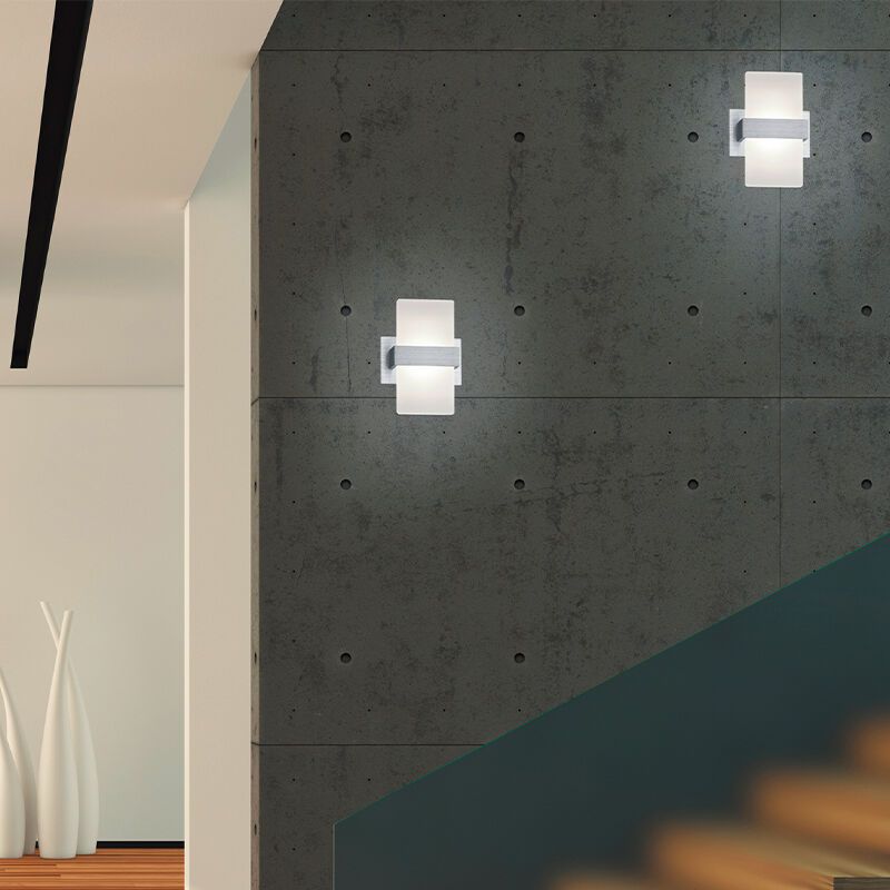 Šedá lampa up down moderní, Leontien, 4,3W, LED 3000 K, s vypínačem