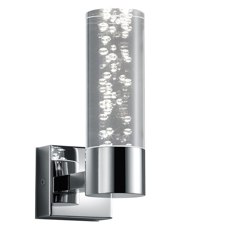 Chromové nástěnné světlo designové, Delfina, 3,1W, LED 3000 K, IP44
