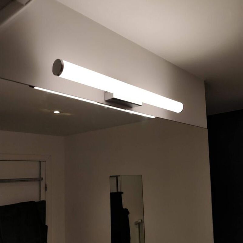 Chromové světlo nad zrcadlo moderní, Staby, 6,5W, LED 3000 K, IP44, s vypínačem
