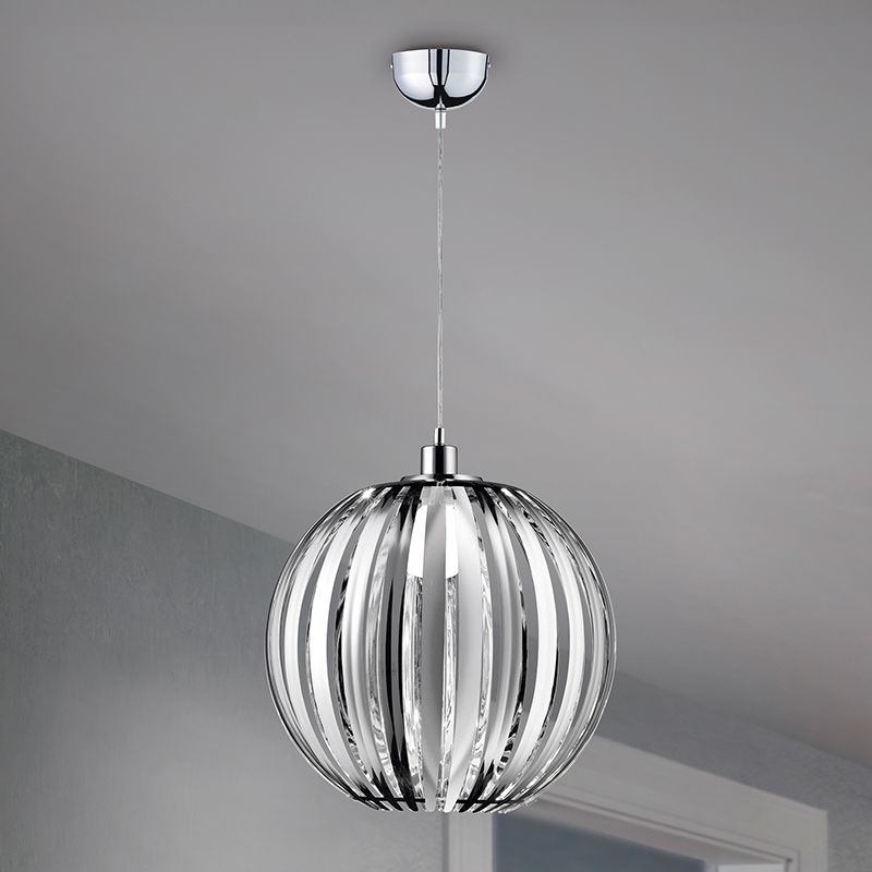 Chromové závěsné světlo designové, Latanya