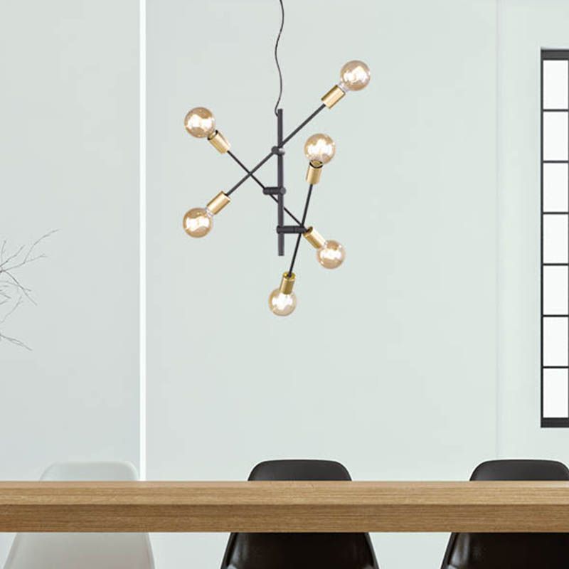 Černé závěsné světlo moderní, Kyan