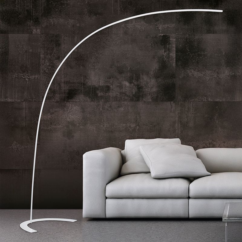 Bílá oblouková lampa moderní, Libro, 18W, LED 3000 K, s vypínačem Bílá oblouková lampa moderní, Libro, 18W, LED 3000 K, s vypínačem