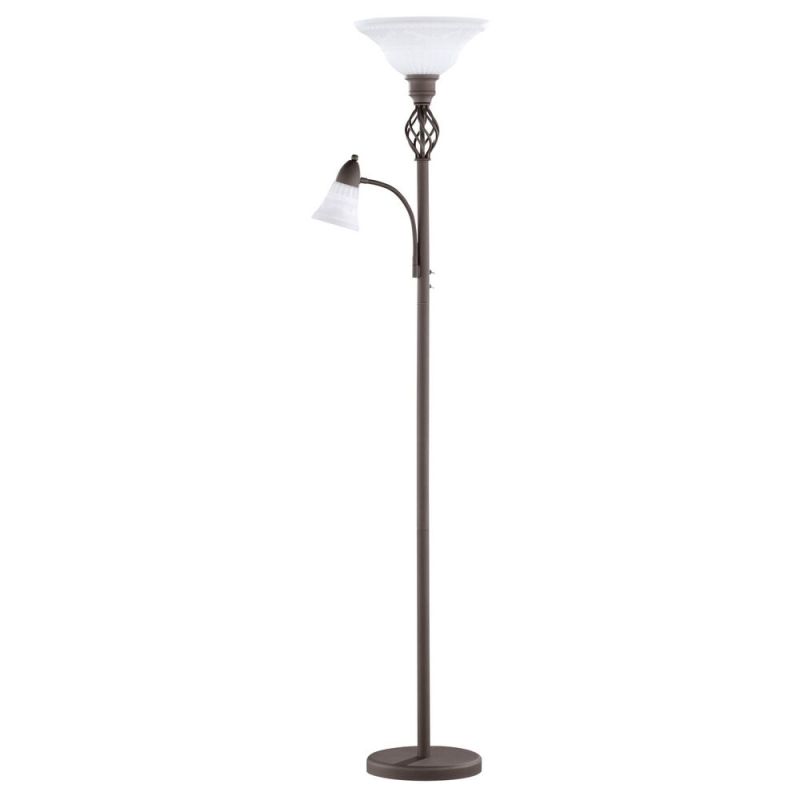 Rezavá stojací lampa klasická, Eleonora, s vypínačem