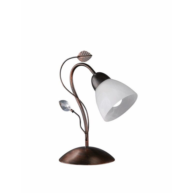 Rezavá stolní lampa klasická, Astrid, s vypínačem